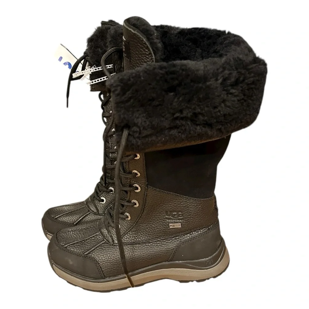 NWOT UGG ADIRONDACK III TALL BLACK WATERPROOF Boots 5.5